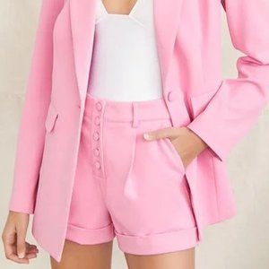 Cuffed High-Rise Shorts